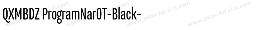 QXMBDZ ProgramNarOT-Black字体转换